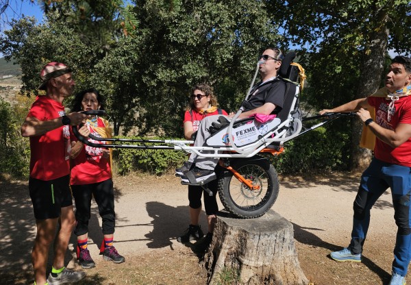 Subida a oroel con Duchenne en silla Jöelette's header image