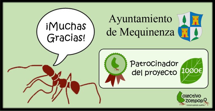¡Gracias Mequinenza! ¡Nuevo patrocinador del proyecto!
